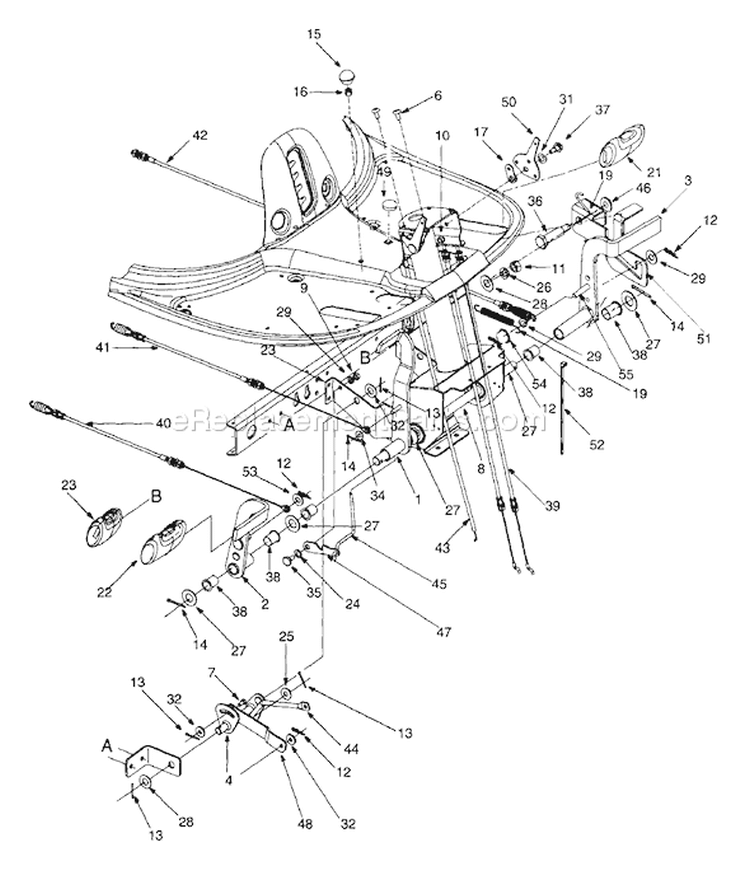 Page H Diagram and Parts List for 13B-325-401 1999 Yard Man Lawn Tractor